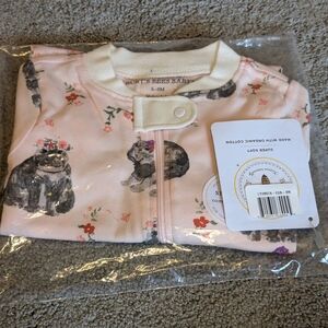Burt's Bees Hippie Hippos Organic Cotton Pajamas NWT